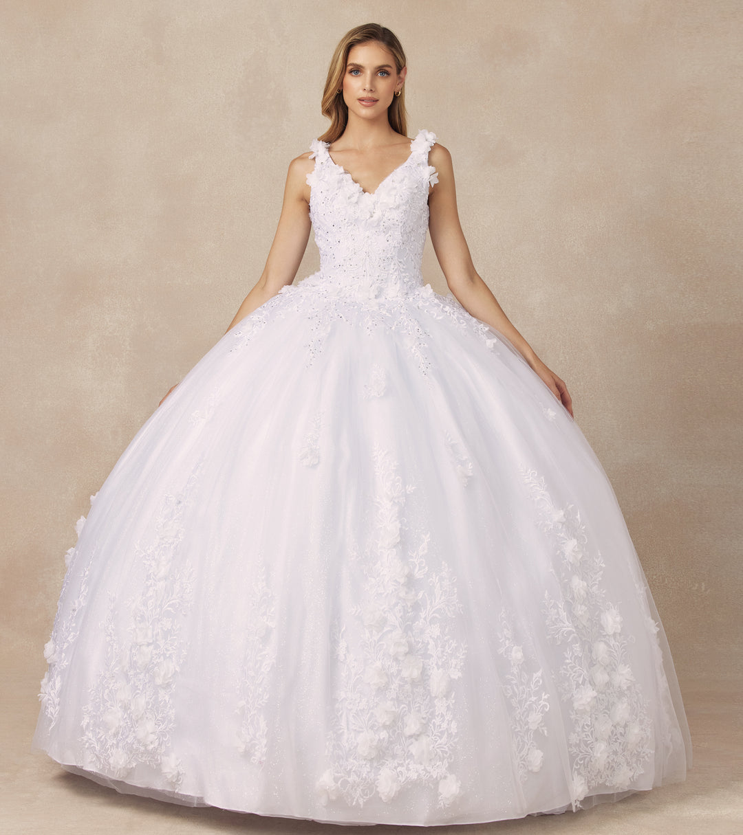 Juliet 1437 quinceanera ball gown front view, option 4
