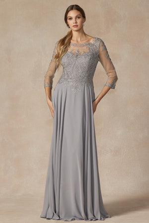 Juliet M12 mother of the bride dress front view, option 4