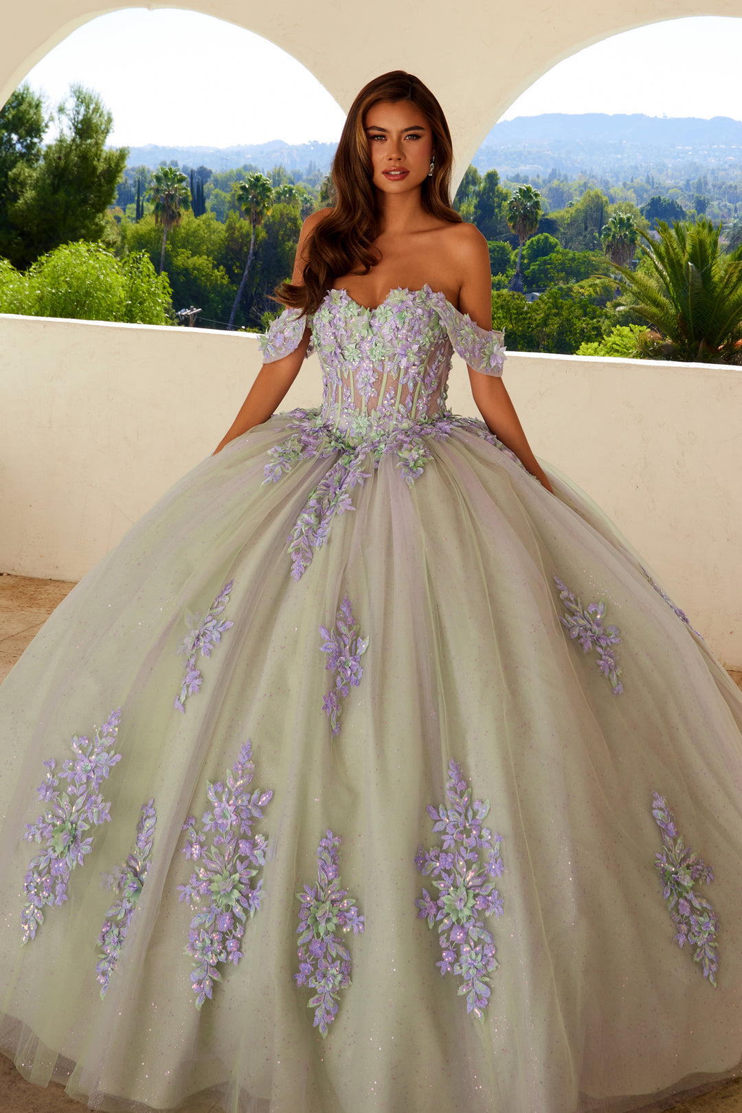 Juliet JT1479J quinceanera ball gown front view
