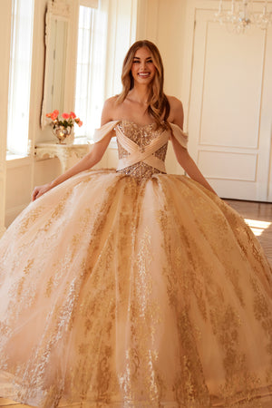 Juliet JT1488H quinceanera ball gown front view