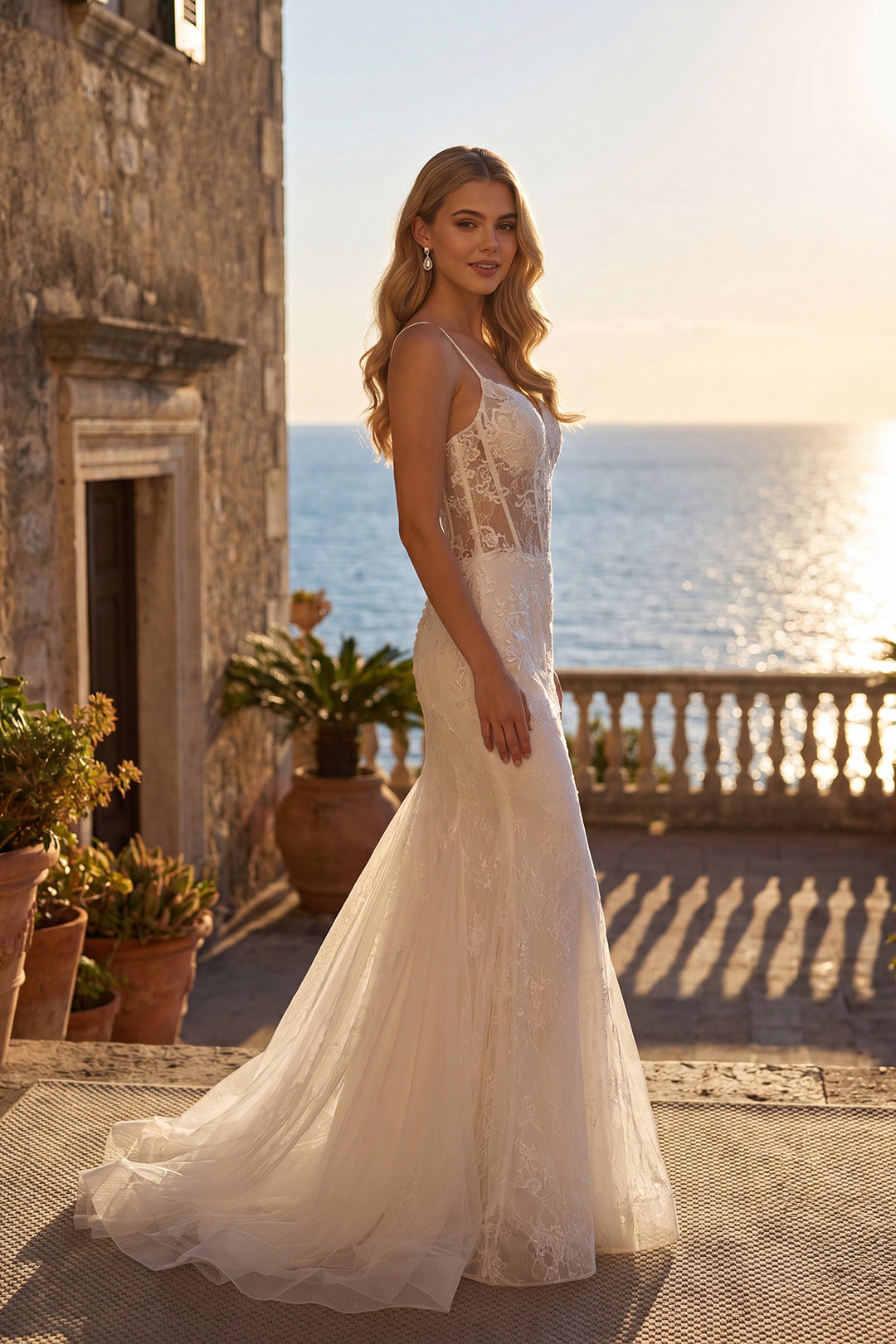 Juliet JT2481UW mermaid bridal gown side view