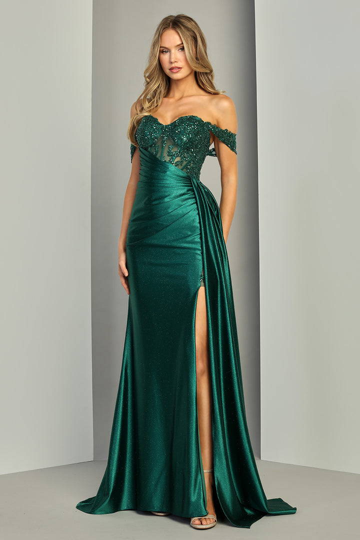 Adora 3360 Off Shoulder Glitter Prom 2026 Dress