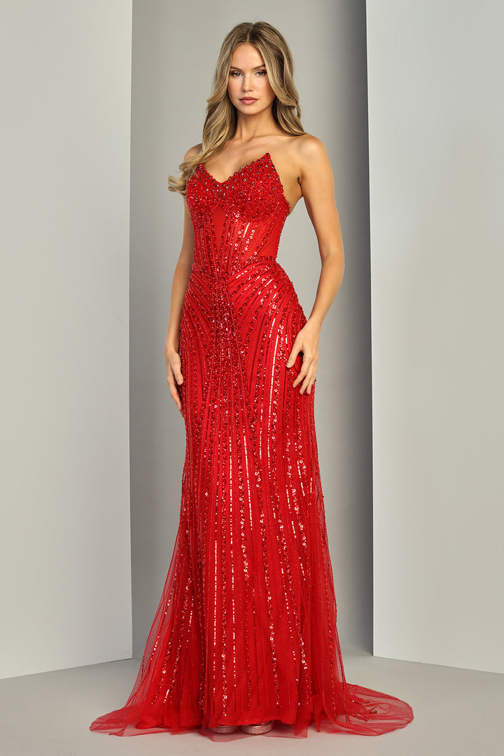Adora 3340 Dress - RED
