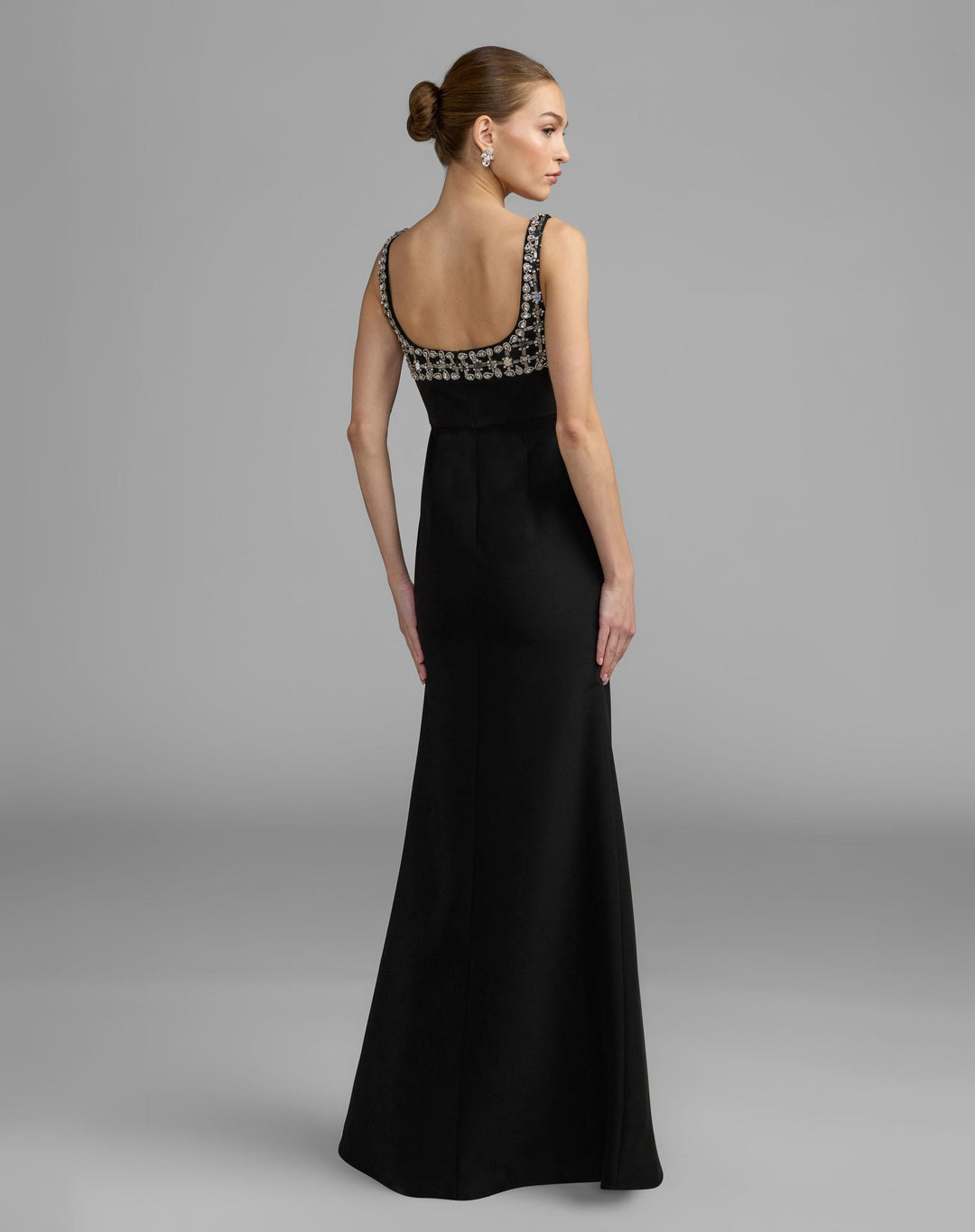 Mac Duggal 11884 Sleeveless Crepe Gown With Embellished Bodice
