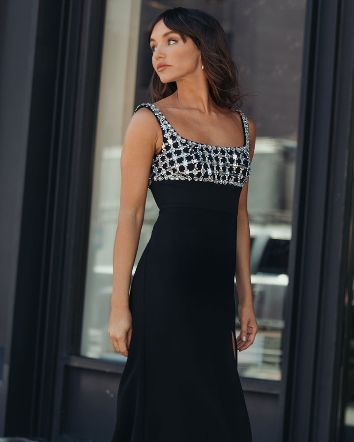 Mac Duggal 11884 Sleeveless Crepe Gown With Embellished Bodice