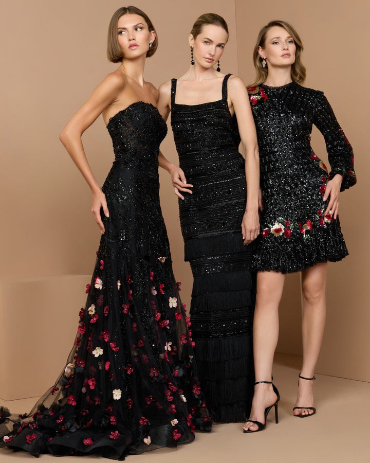 Mac Duggal 21147 Strapless Embellished Mermaid Dress With 3D Floral Hem