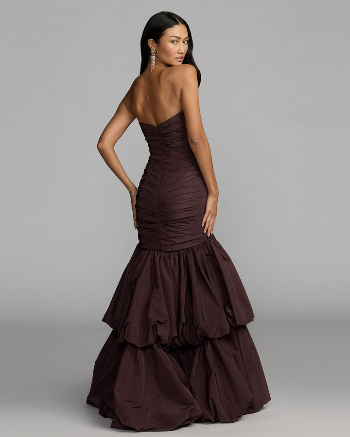 Mac Duggal 21185 Ruched Mermaid Gown with Bubble Hem