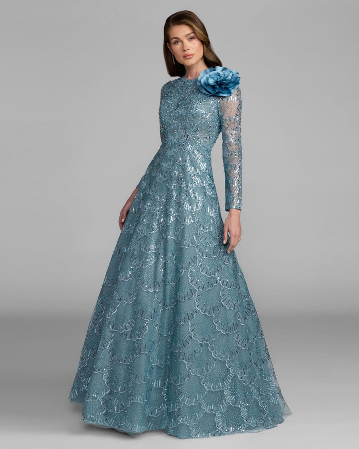 Mac Duggal 21196 Embellished Floral Appliqué Ball Gown