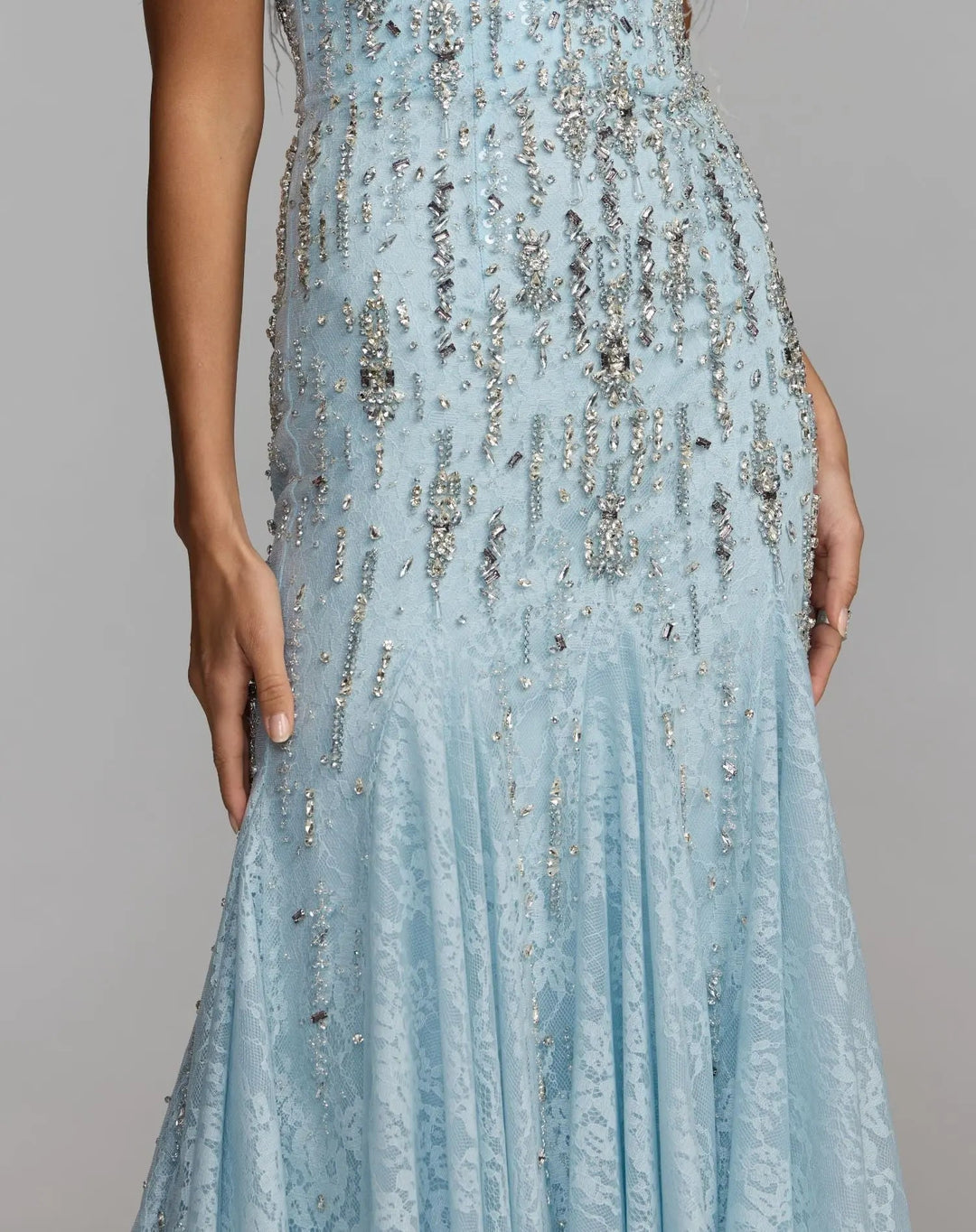 Mac Duggal 2238 Feather Embellished Strapless Mermaid Gown