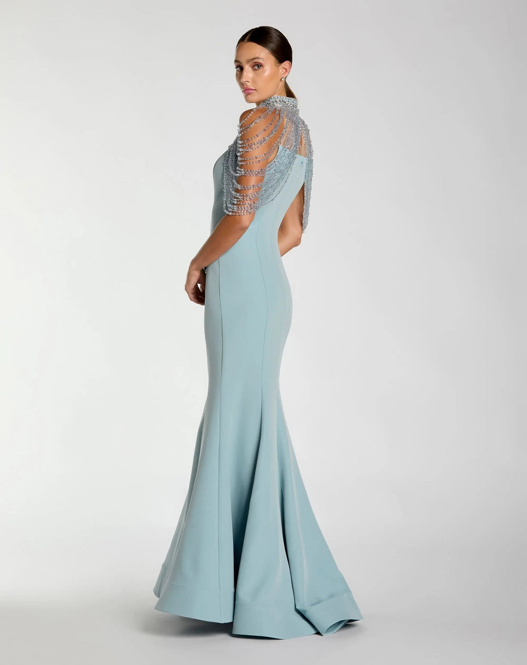 Mac Duggal 2334 Mermaid Gown with Crystal Draping