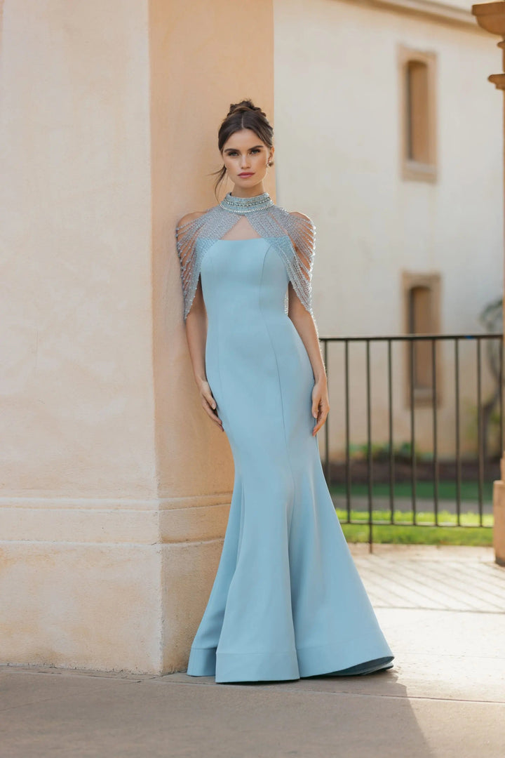 Mac Duggal 2334 Mermaid Gown with Crystal Draping