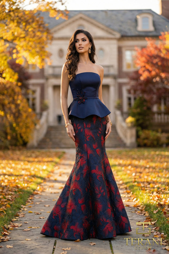 Terani 262E7075 Strapless Sleeveless Mermaid Dress
