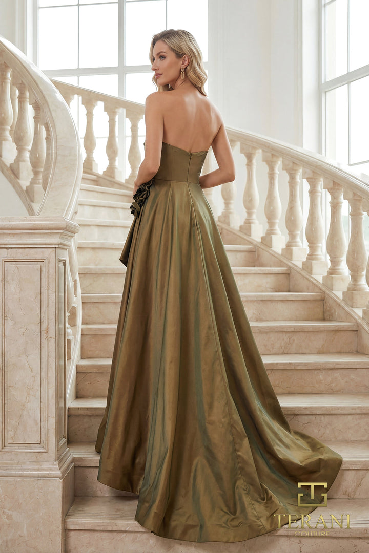 Terani 262E7082 Strapless Sleeveless A-Line Dress