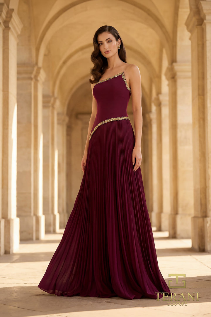 Terani 262E7352 Strapless Sleeveless Corset Dress