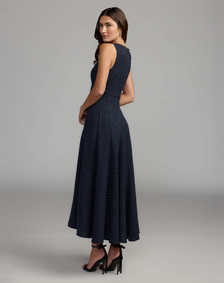 Mac Duggal 27870 Sleeveless A-Line Boucle Midi Dress