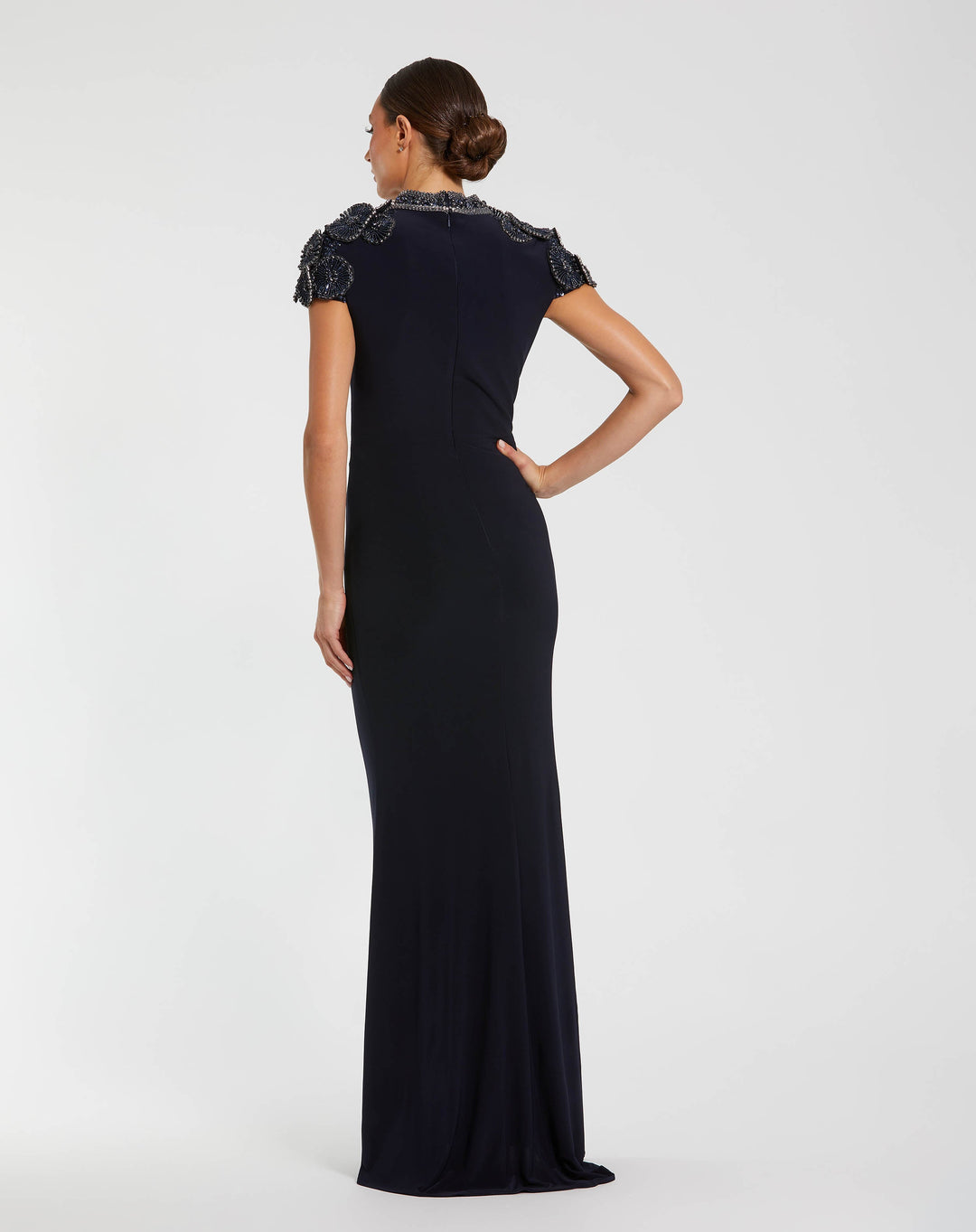 Mac Duggal 42055 High Neck Embellished Column Gown