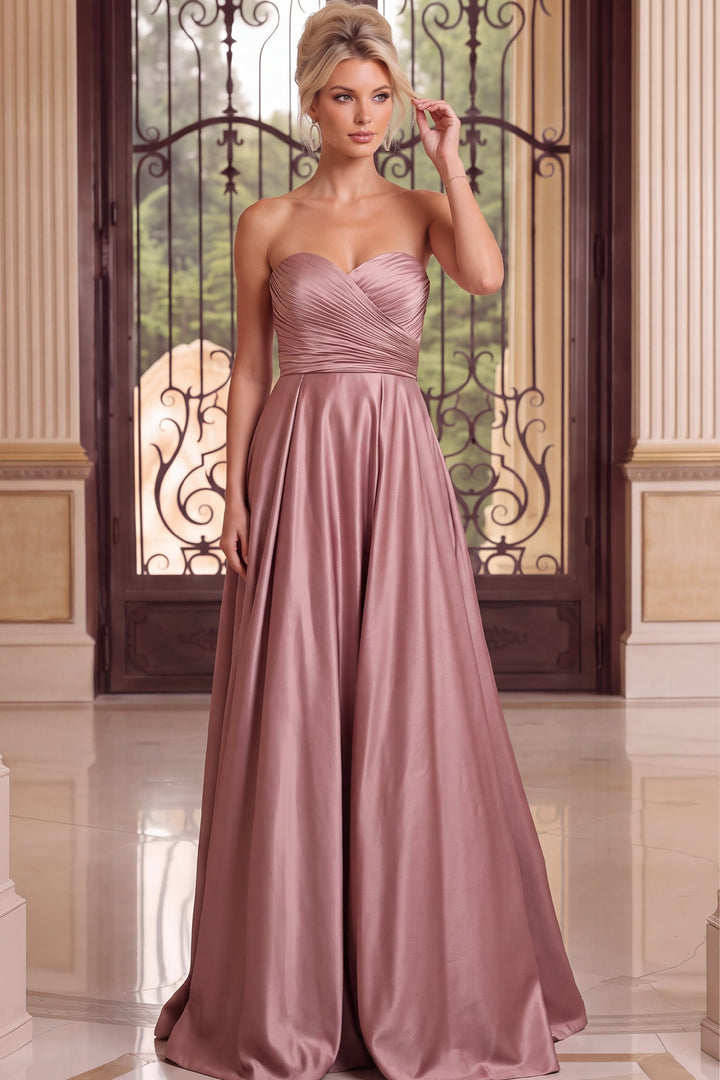 Jovani 49688 Strapless Sweetheart Ruched A-Line Evening Gown, front