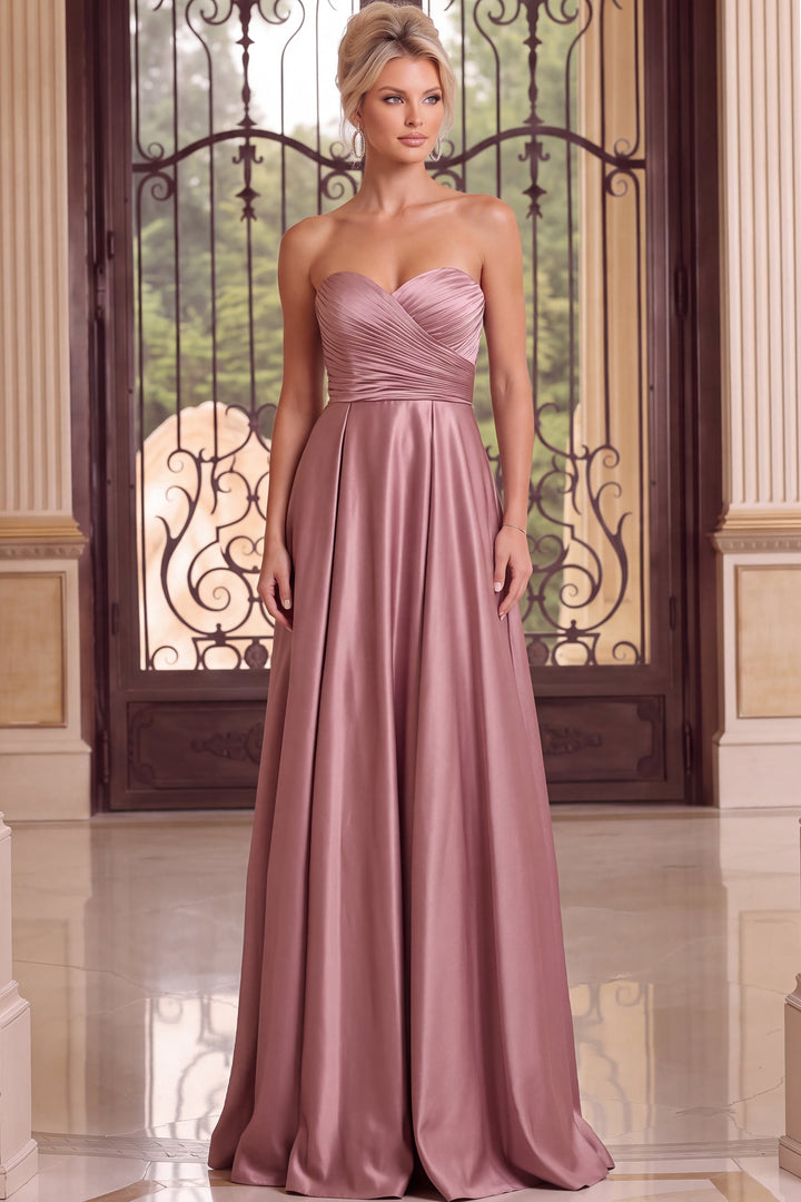 Jovani 49688 Strapless Sweetheart Ruched A-Line Evening Gown, front