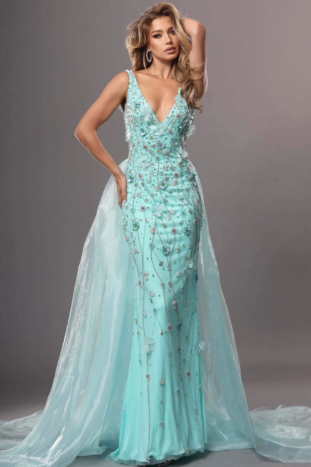 Jovani 51918 Crystal Beaded Pageant Dress