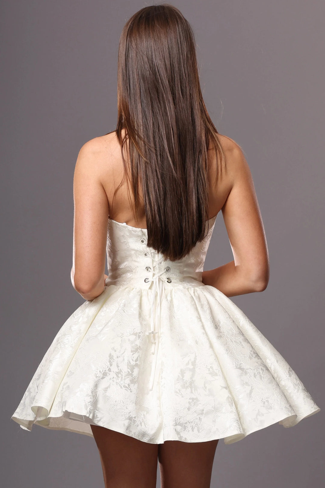 Jovani 52228 Sweetheart Strapless Corset Bridal Shower Dress