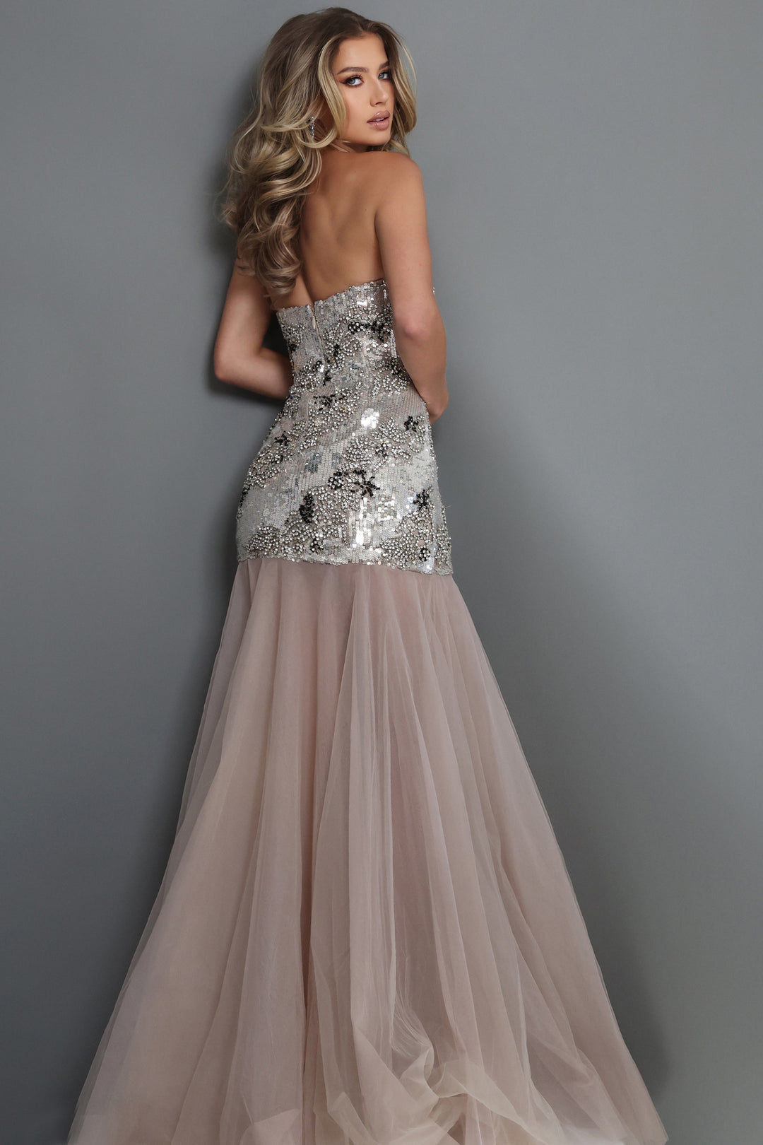 Jovani 52538 Strapless Sleeveless Structured Evening Dress