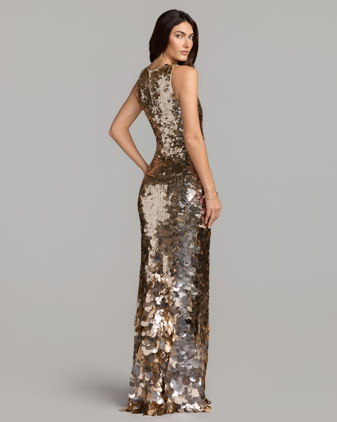 Mac Duggal 5959 Sleeveless Sequin Column Gown
