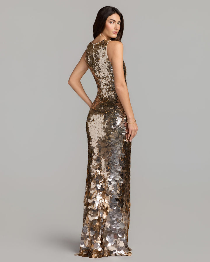 Mac Duggal 5959 Sleeveless Sequin Column Gown