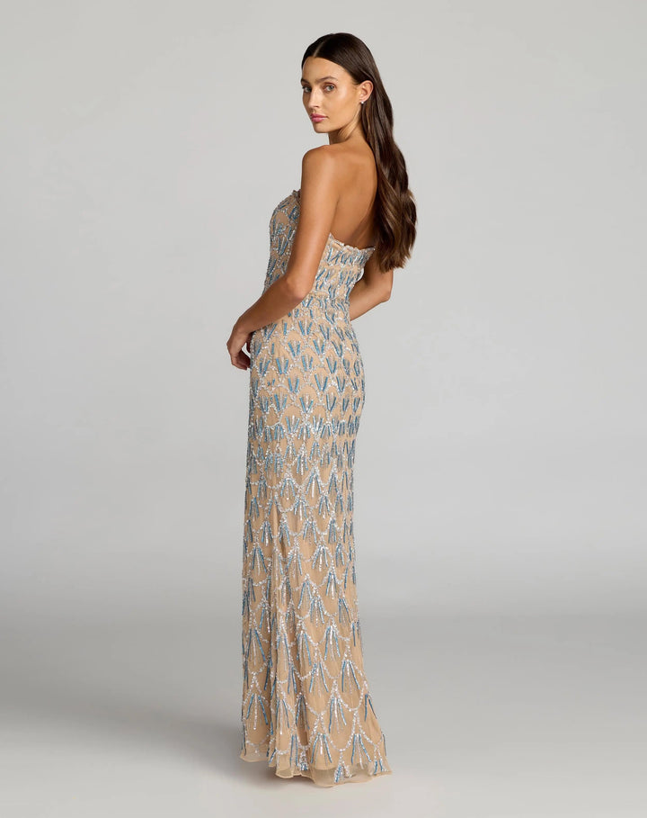 Mac Duggal 6250 Hand Embellished Strapless Evening Gown