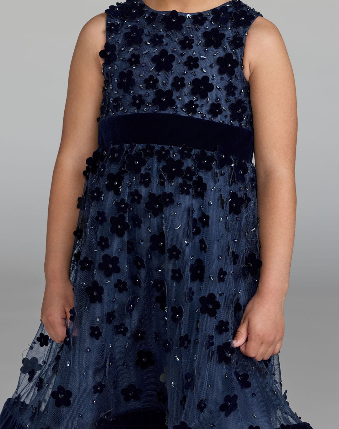 Mac Duggal 69313 Girls Embellished Floral A-Line Dress
