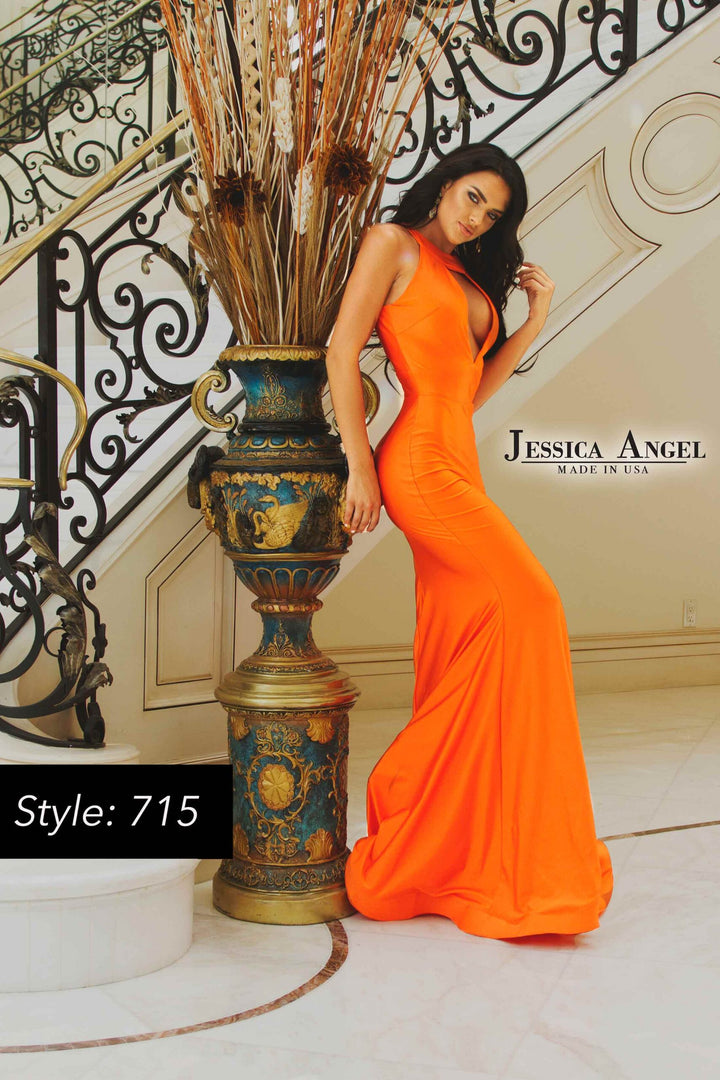 Jessica Angel 715 high neck mermaid gown front view