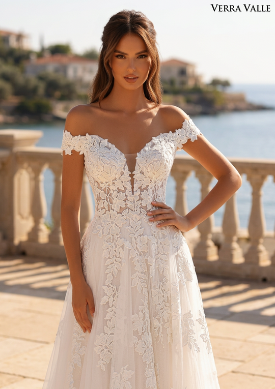 Clarisse 900414 Floral Lace Bridal Dress
