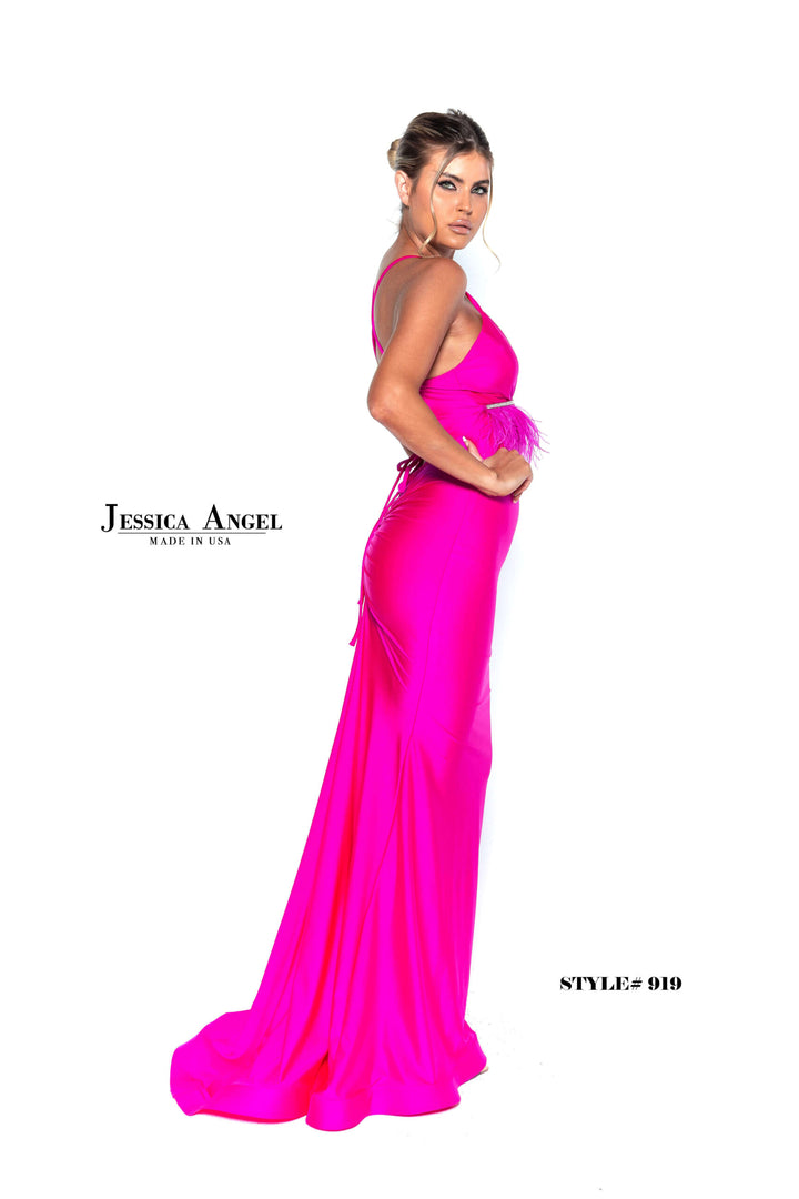 Jessica Angel 919 mermaid gown side view
