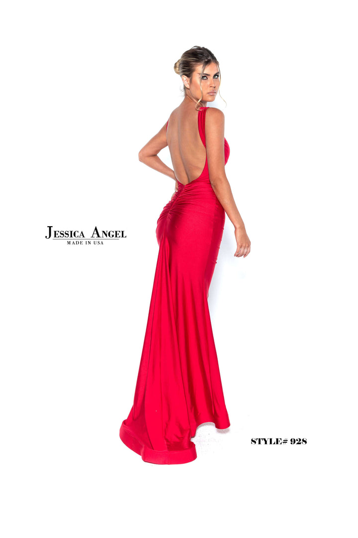 Jessica Angel 928 open back gown side view