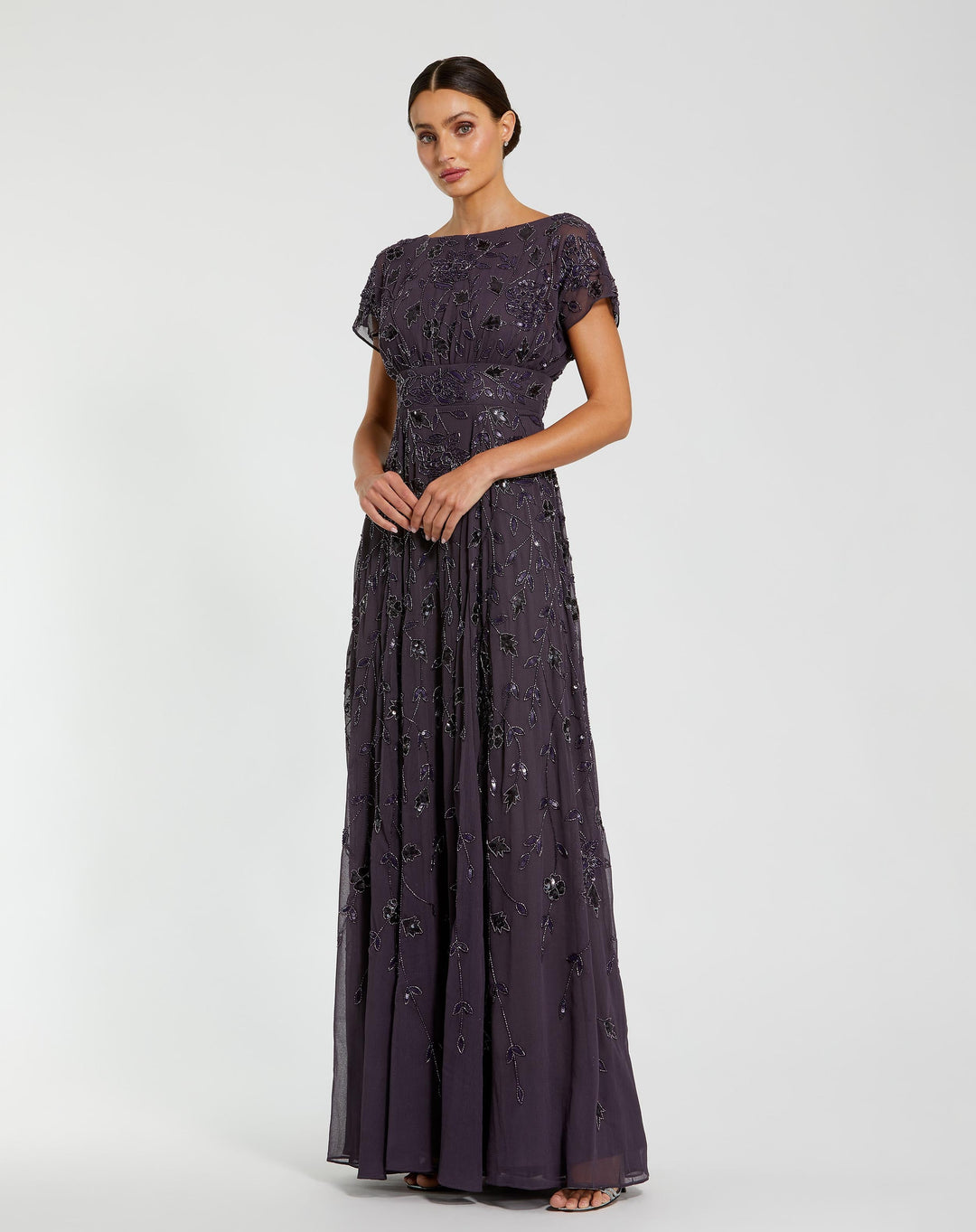 Mac Duggal 94140 Embellished Georgette A-Line Gown