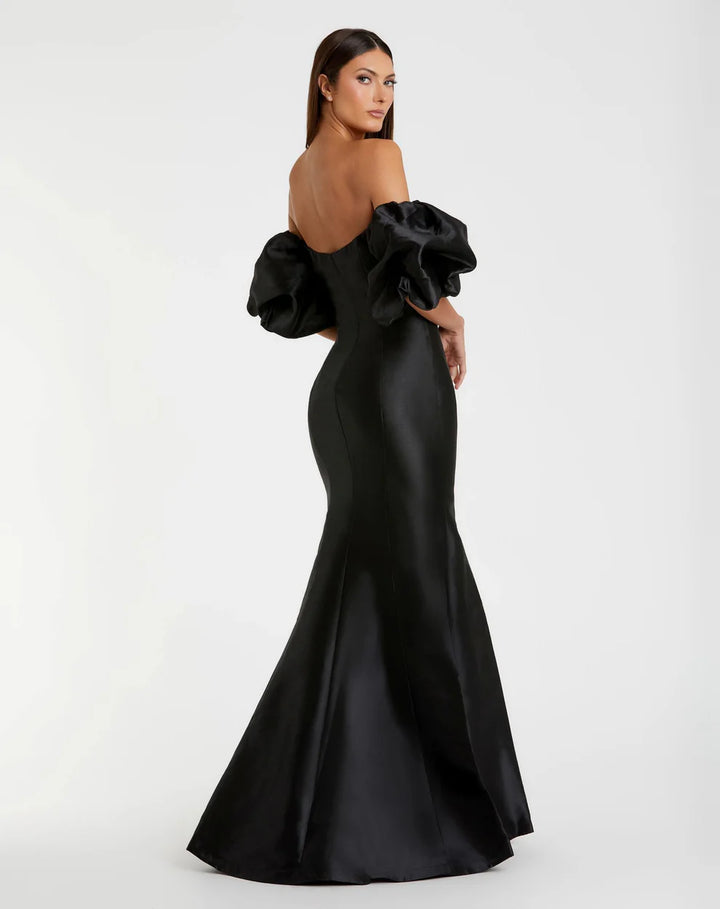 Mac Duggal 50677 Sweetheart Off the Shoulder Puff Sleeve Gown