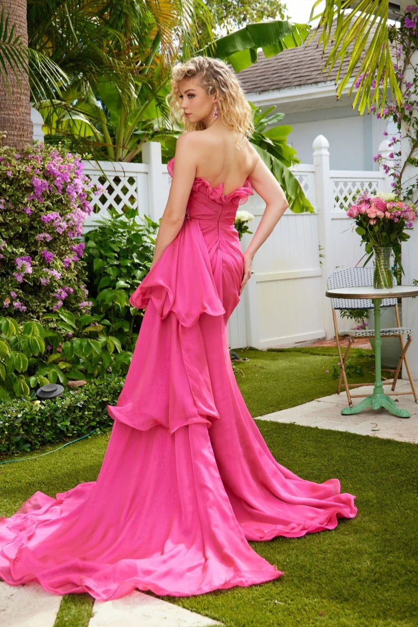 Ava Presley 40532 Strapless Ruffle Slit Prom 2026 Dress