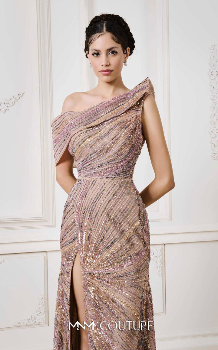 MNM Couture B1137 gown, front bodice detail