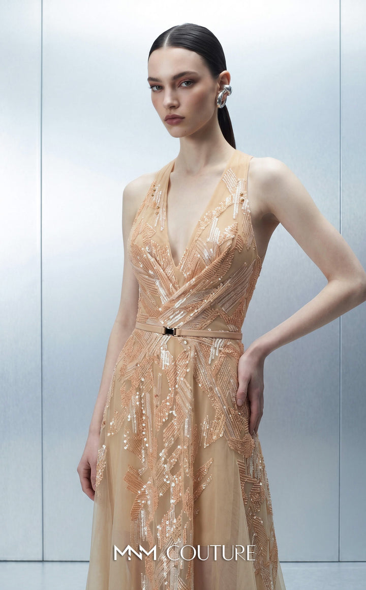 MNM Couture E0170 gown, neckline detail
