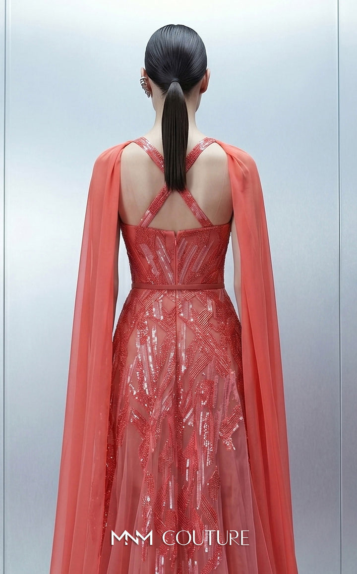 MNM Couture E0171 gown, back bodice detail