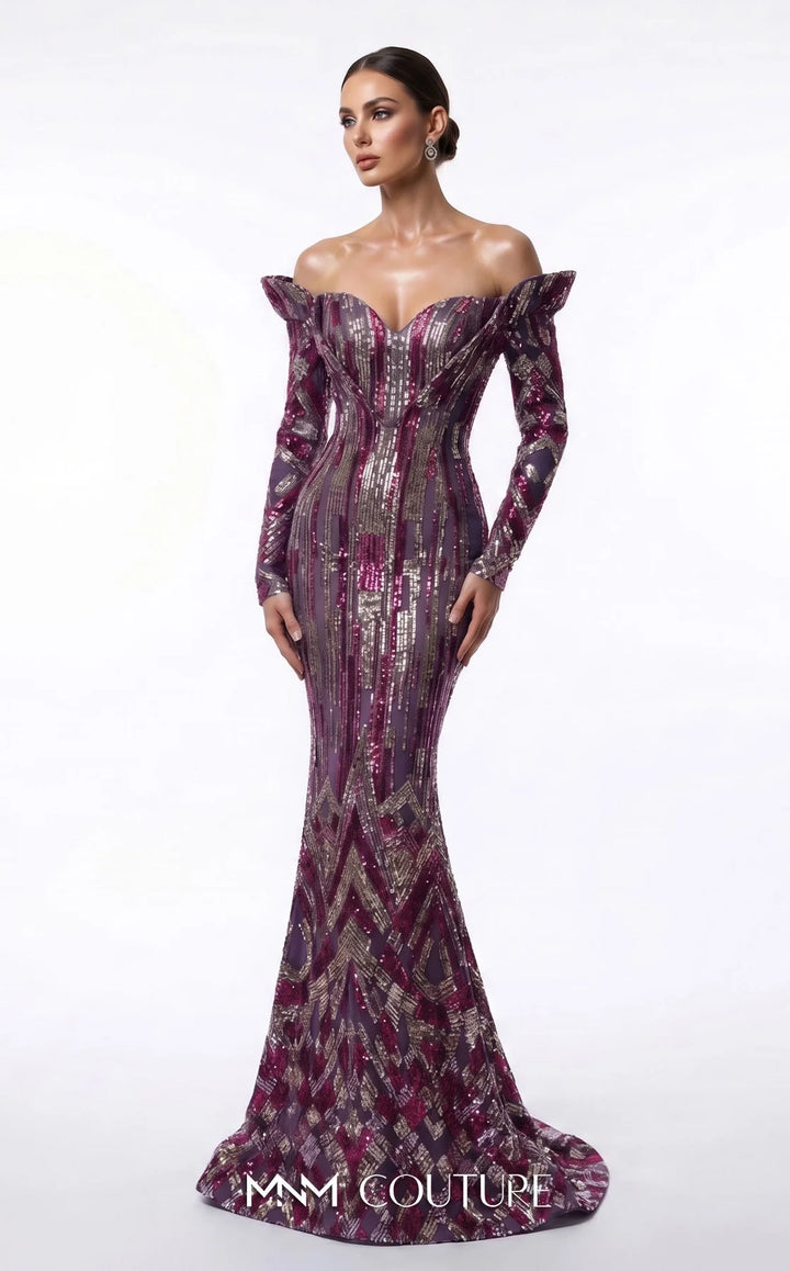 Fouad Sarkis F02900A Straight-Across Strapless Corset Couture Dress