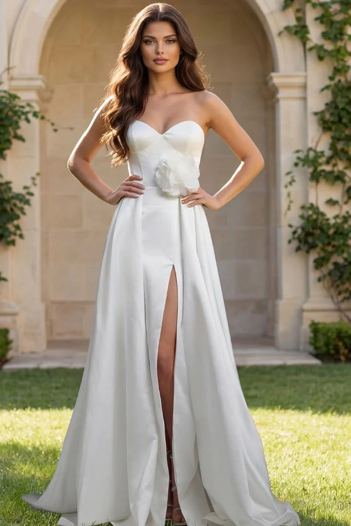 Jovani JB40825 Sweetheart Neckline Corset Bodice Wedding Dress