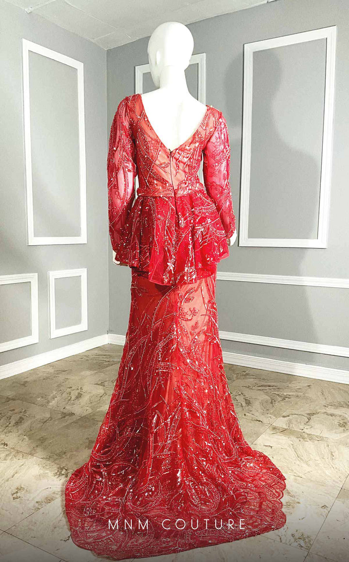MNM Couture M1140 : Elegant Sequined Mermaid Dress - FOSTANI.com