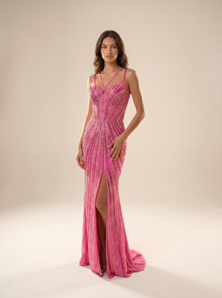Modessa Couture MO26724 Sweetheart Neckline Sleeveless Structured Corset Dress