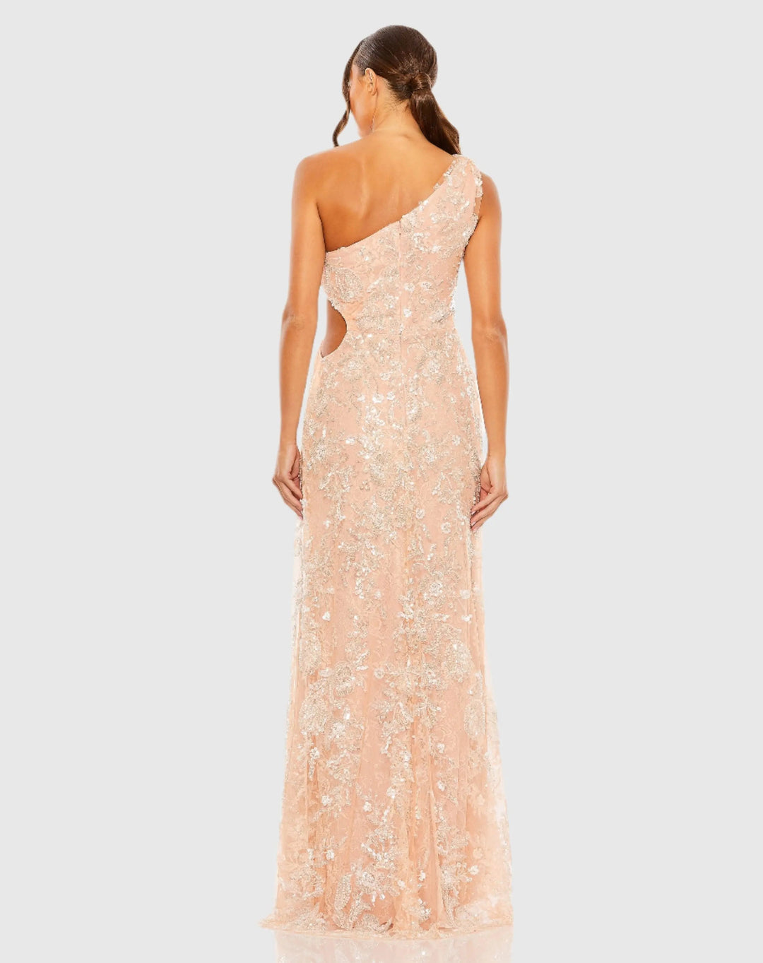 Mac Duggal 68507 One Shoulder Side Cut Embellished Gown