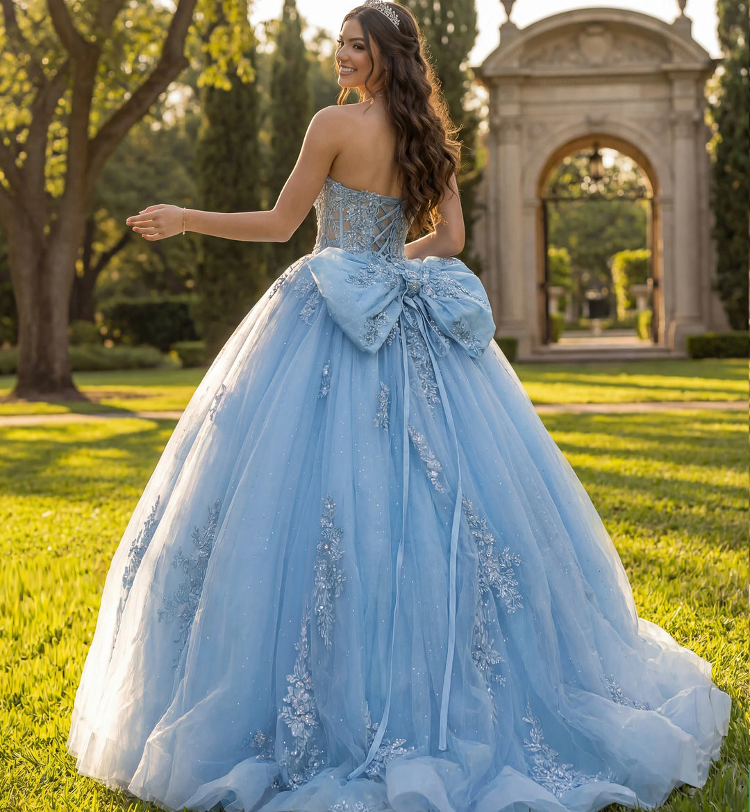 Jovani Q49712 Quinceañera Ball Gown with Embellished Corset