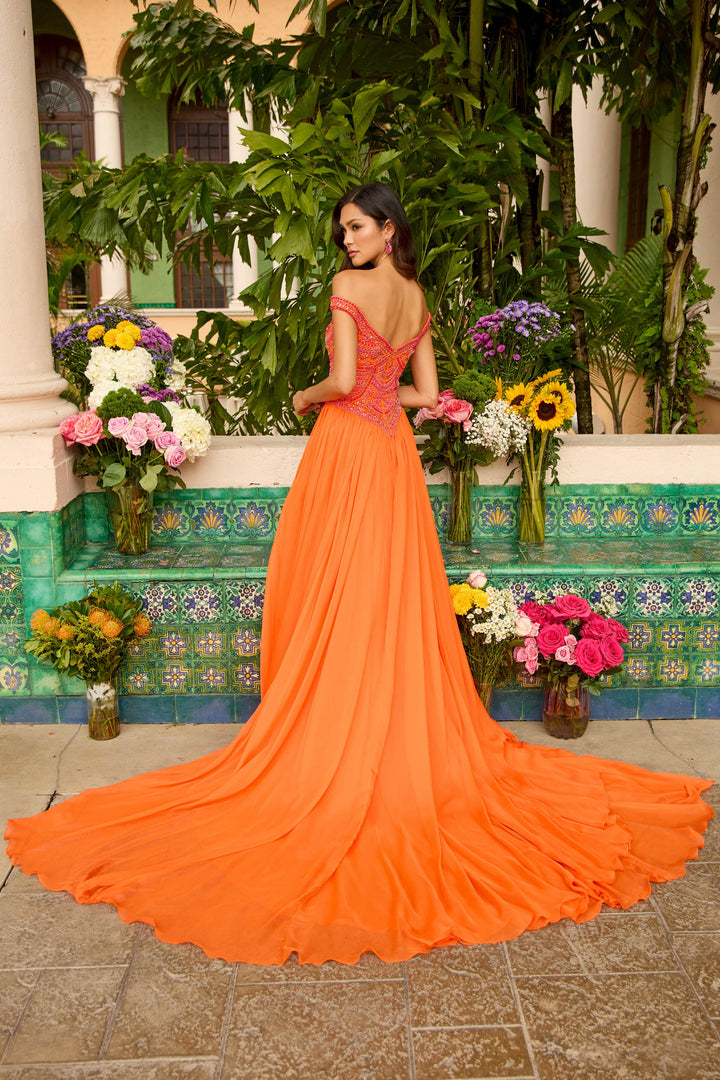 Ava Presley 47254 - Beaded Off the Shoulder Ballgown - FOSTANI.com