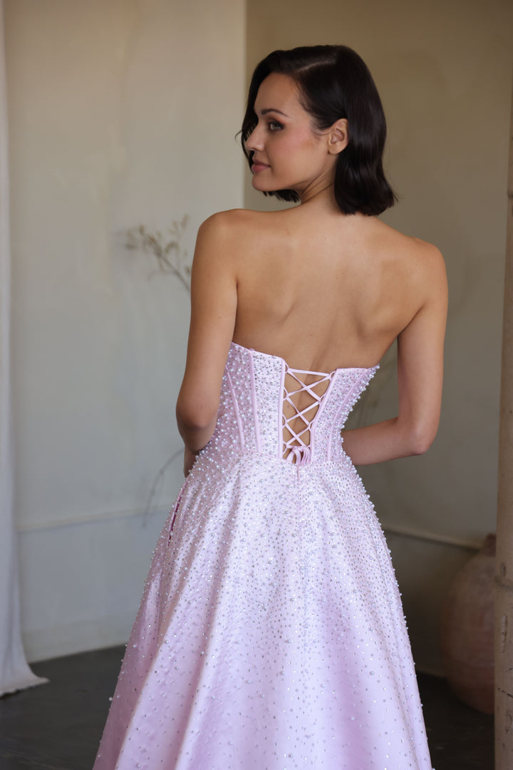 Ava Presley 47283 - New Corset Mikado and Pearl Ballgown - FOSTANI.com