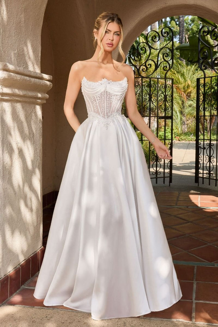 Ladivine CC511W Sweetheart Neckline Strapless Corset Dress