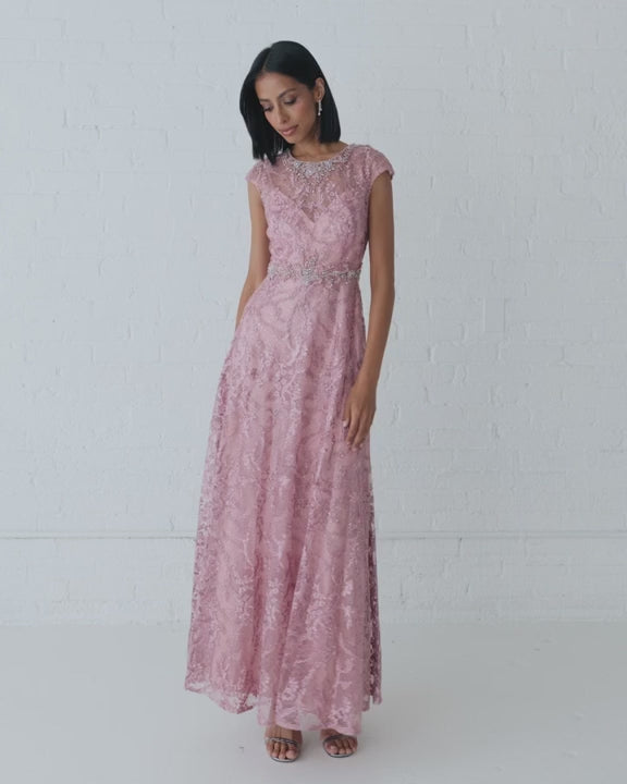 Mac Duggal 79430 Embroidered Cap Sleeve A Line Dress video