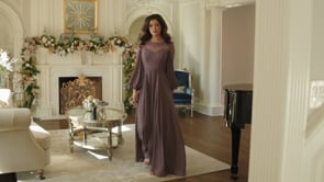 Rina Di Montella RD3374 Bateau Neckline Long Sleeves A-Line Mother of the Bride Dress